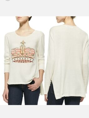 SASS AND BIDE Enigma Crown Embellished knit Top